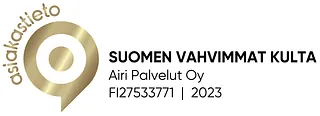 airi palvelut suomen vahvimmat kulta sertifikaatti